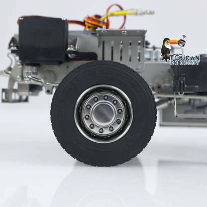 8x8 Metal Chassis for 770S 1/14 RC Tractor Truck Model 3-speed Transmission