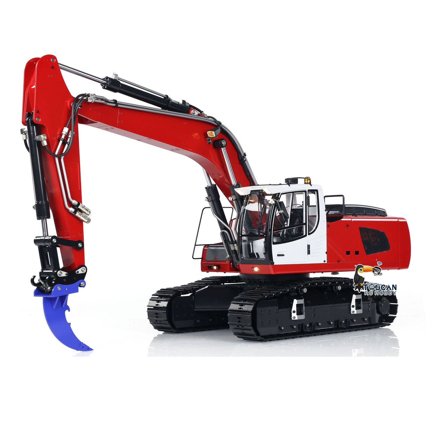 MTM 1/14 946 RC 2 Arms Metal Hydraulic ARTR Tracked Excavator With Ripper Grab Clamshell Bucket