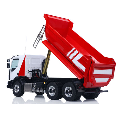 LESU 1/14 Hydraulic RC Dump Truck 6*6 RTR Radio Control Tipper 2Speed Gearbox Differential Lock Metal Chassis Flysky I6S Radio