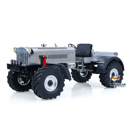 MD 4WD 1/10 Metal RC Tractor MD009 Remote Control Off Road Car Dual Motor Winch Axles Diff Lock Radio Light System No Battery