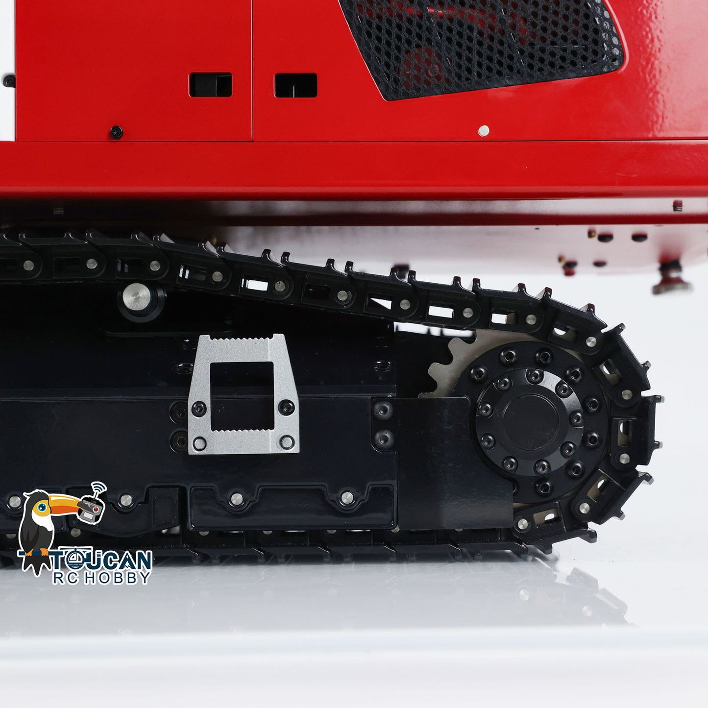 Pelle hydraulique sur chenilles MTM 1/14 946 RC 2 bras en métal ARTR avec godet de démolition