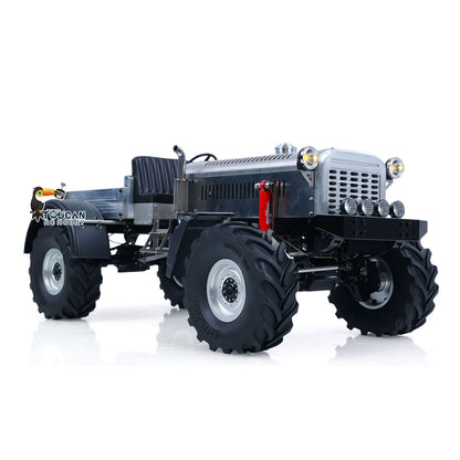 MD 4WD 1/10 Metal RC Tractor MD009 Remote Control Off Road Car Dual Motor Winch Axles Diff Lock Radio Light System No Battery
