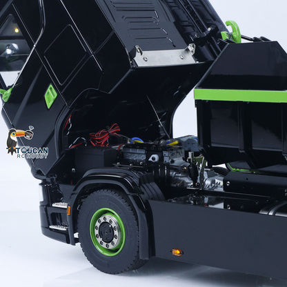 6x6 1/14 Hydraulic RC Dumper Car Metal Roll-on Full Dump Truck