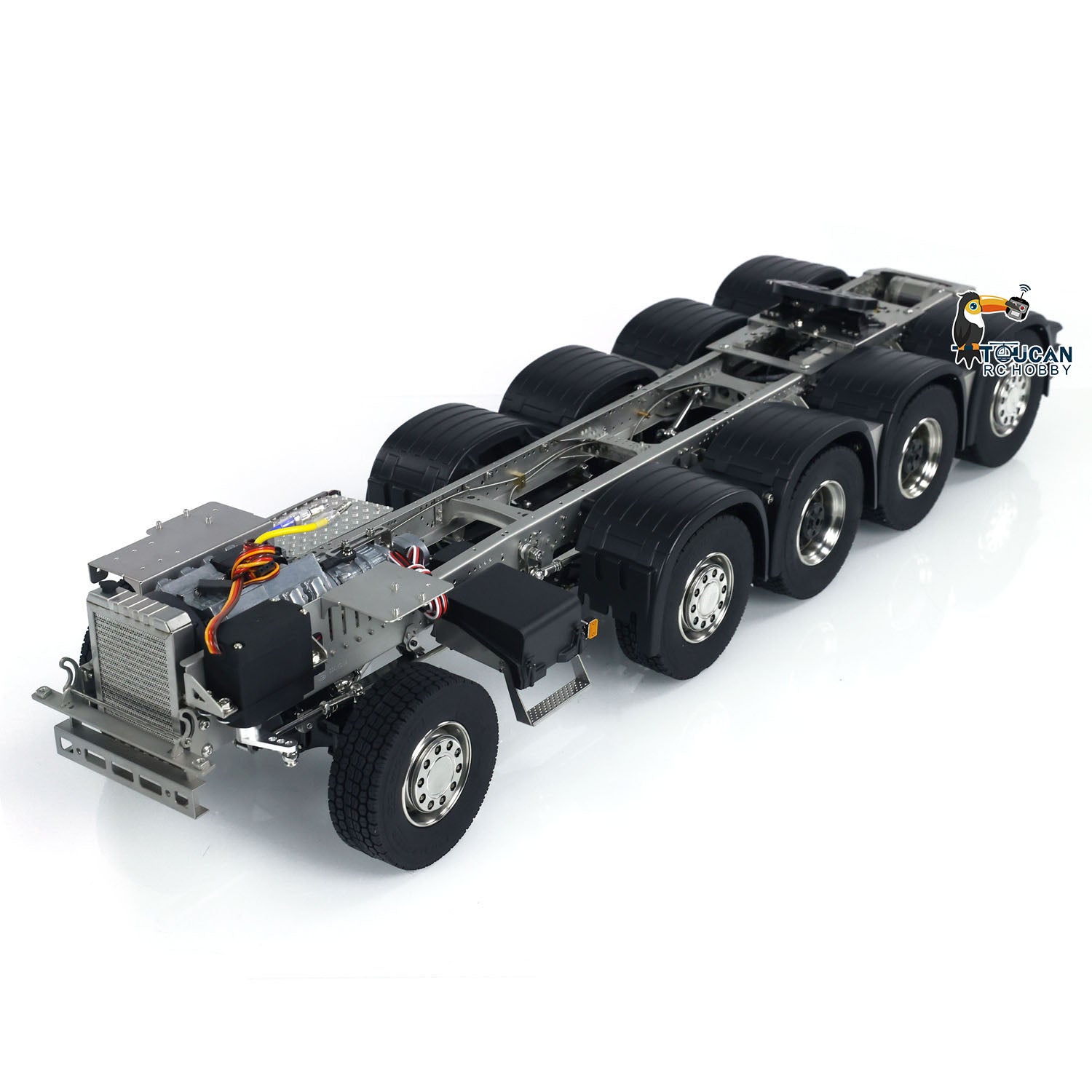 Metal 10x10 Chassis for 1/14 770S RC Tractor Truck Model With 3-speed ...