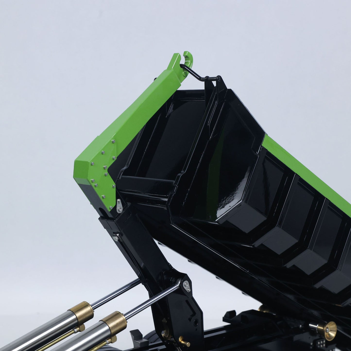 Fast Shipping Metal 6x6 1/14 Hydraulic RC Roll Off Dumper Truck Rear Axle Lifting Steering Car