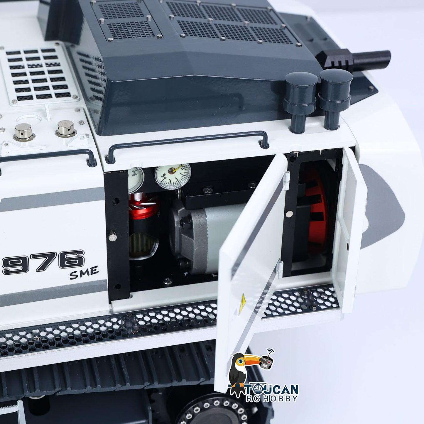 40KG! RTR 1/12 Metal Hydraulic RC Digger LR976 6CH Valves Remote Control Excavator 3.0L Dual Pump Hobbywing Brusheless ESC