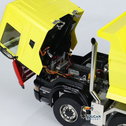 Camion à benne basculante hydraulique RC en métal 1/14 8x8 essieux à blocage différentiel 3 vitesses