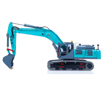 LESU 1/14 RC Metal Hydraulic Excavator SK500 RTR Remote Control Digger Model 6CH Valve 3MAP Pump Relief Valve PL18EV Lite Radio