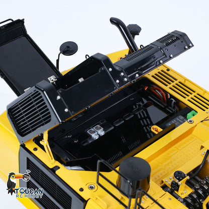 LESU 1/14 Metal Remote Control Hydraulic Tracked Excavator RTR Aoue PC500 RC Digger 7Ways Valve PL18EV Lite Radio Light Battery