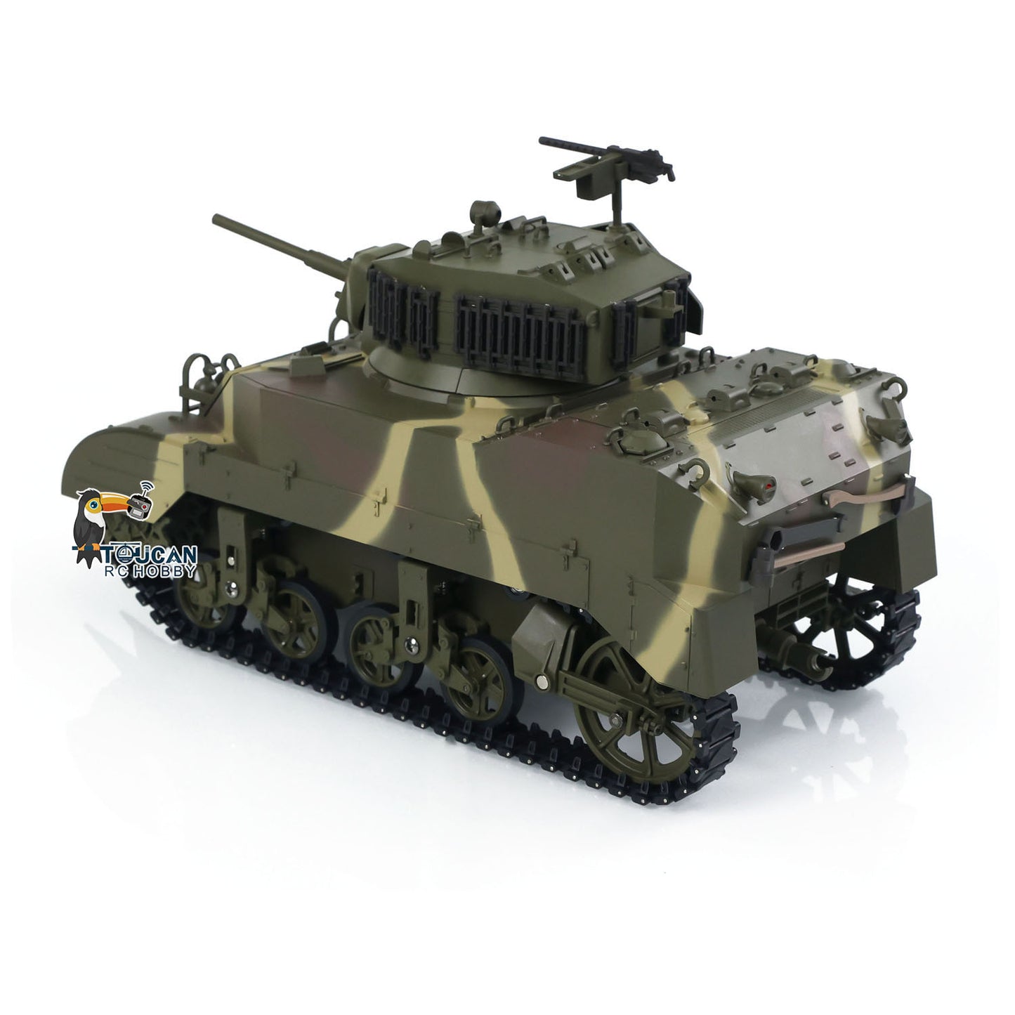 Char télécommandé US M5A1 Stuart VI 1/16 RC Tank léger à 360 degrés avec radio à deux batteries