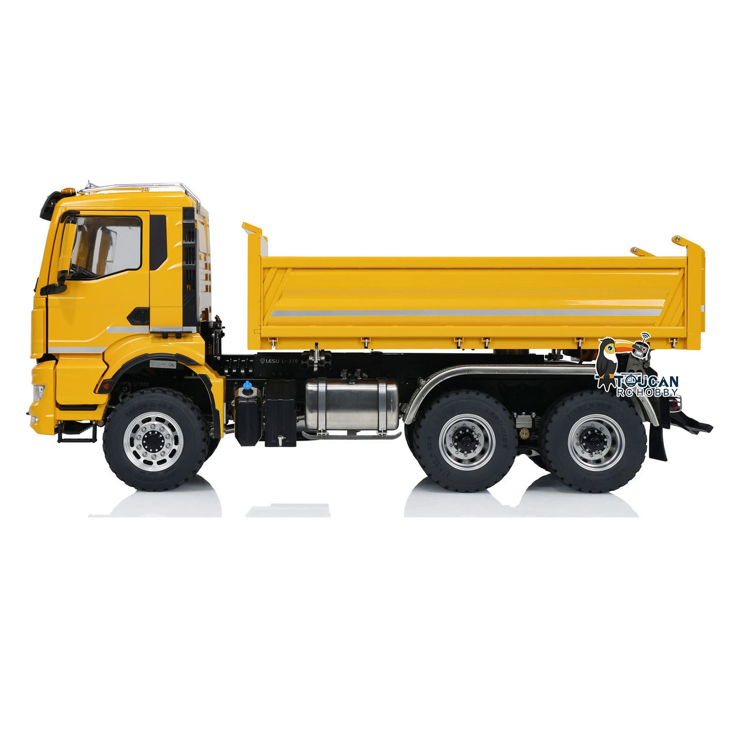 Metal 6x6 1/14 RC Hydraulic Dump Truck 3-way Tipper LESU Chassis Man Cabin
