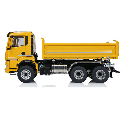 Metal 6x6 1/14 RC Hydraulic Dump Truck 3-way Tipper LESU Chassis Man Cabin