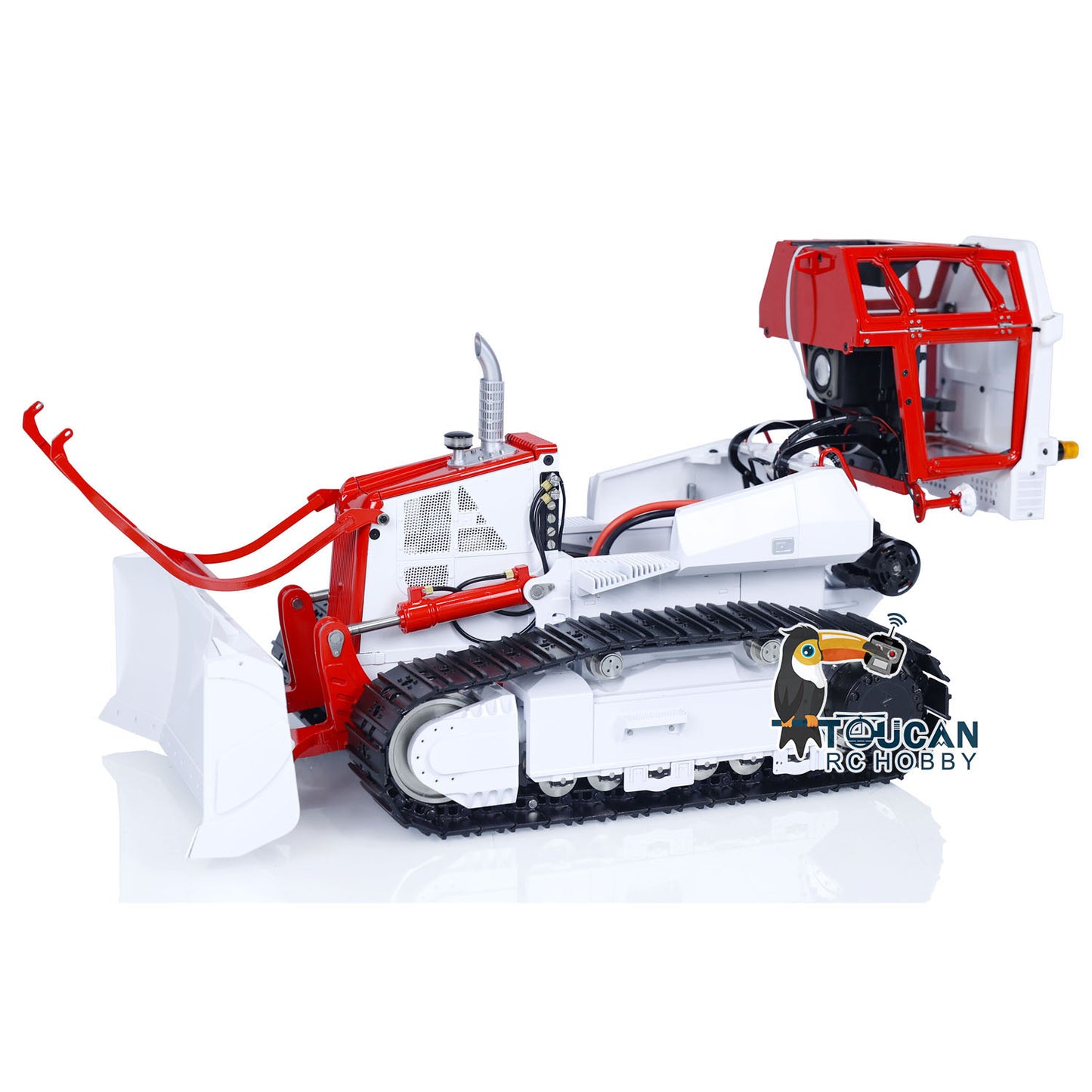 1/14 Hydraulic RC Bulldozer LESU Aoue 850K Metal I6S Remote Control Dozers Model