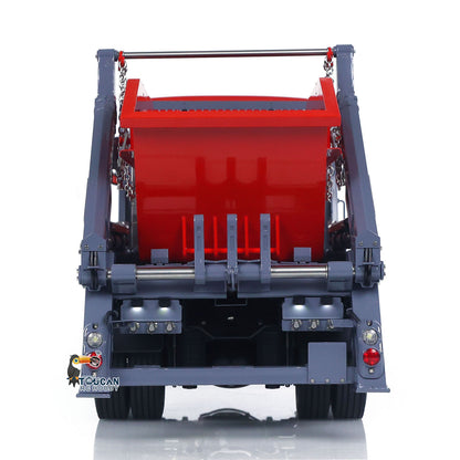 LESU Metal 1/14 RC Hydraulic Swing Arm Garbage Dump Truck 4X4 RTR TGS Light Sound ST8 Radio Battery