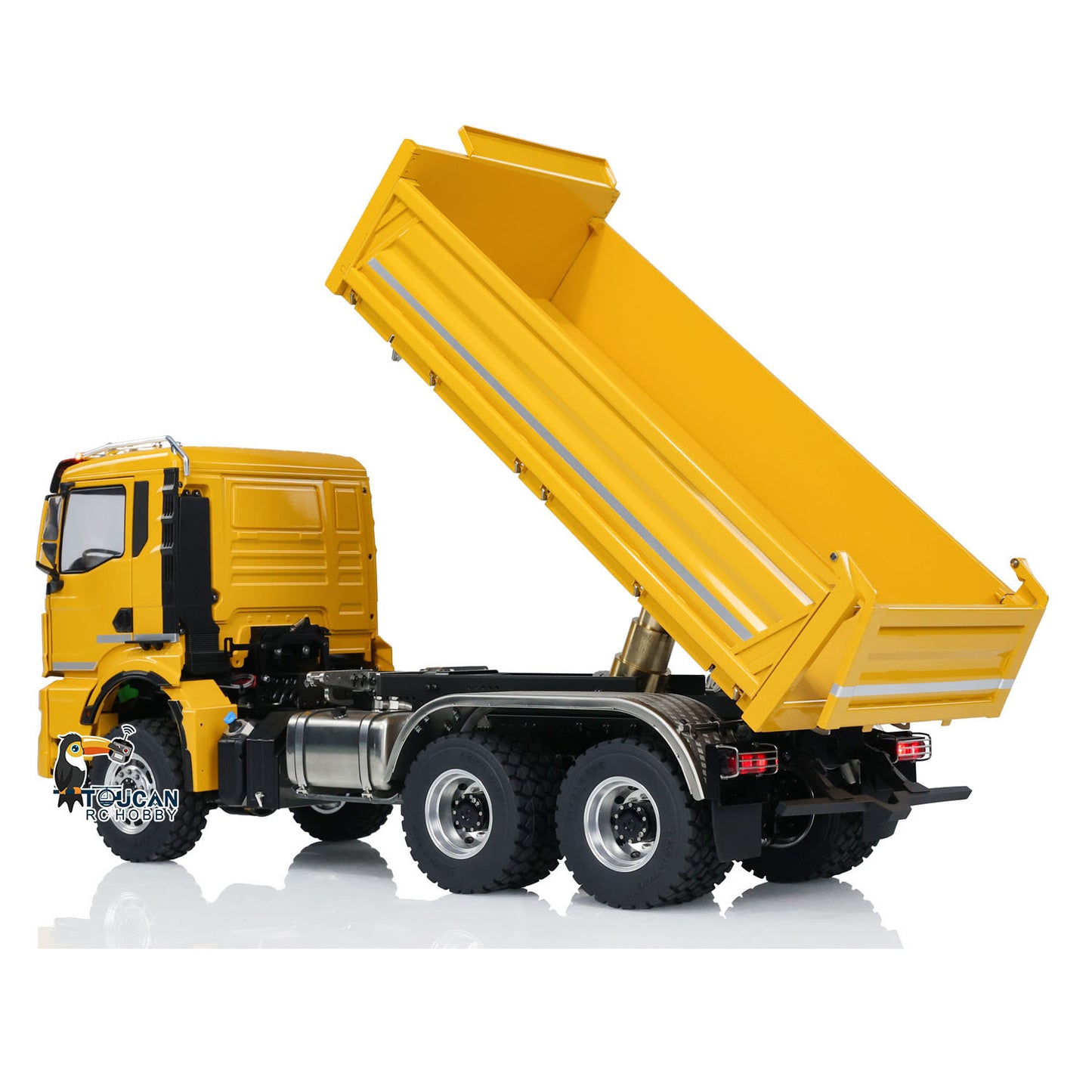 Metal 6x6 1/14 RC Hydraulic Dump Truck 3-way Tipper LESU Chassis Man Cabin