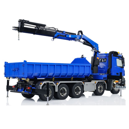 EN STOCK 1/14 10x10 RC Camion-benne à grue hydraulique avec godet en métal normal