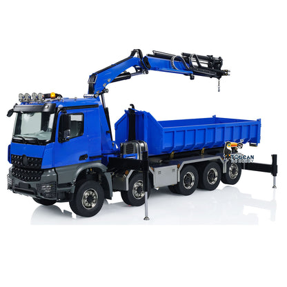 EN STOCK 1/14 10x10 RC Camion-benne à grue hydraulique avec godet en métal normal