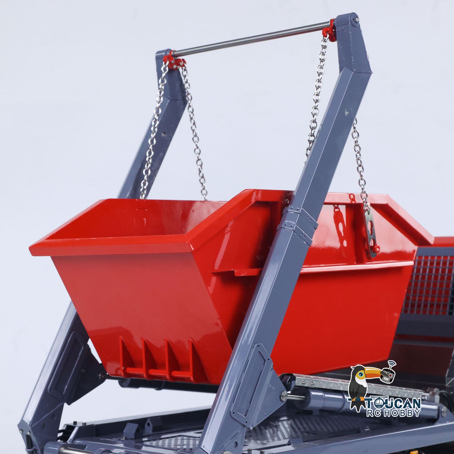 LESU Metal 1/14 RC Hydraulic Swing Arm Garbage Dump Truck 4X4 RTR TGS Light Sound ST8 Radio Battery