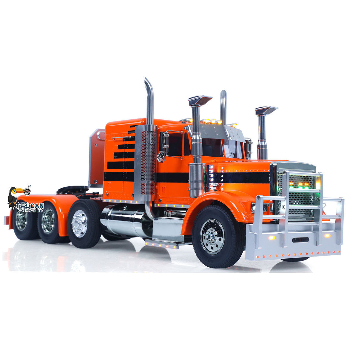 TAMIYA 8X4 1/14 Remote Control Tractor Truck 56344 Grand Hauler TOUCAN Mid Lift Axle Chassis Suspension Flysky Radio Smoke Unit