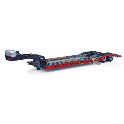1/14 Metal Lowboy Trailer Gooseneck 2 Axles 10.6Inches Width 41.3Inches Long for TAMIYA RC Tractor Truck Radio Control Digger Loader No Charger