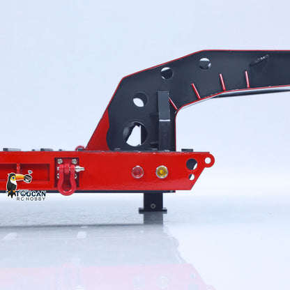 1/14 Metal Lowboy Trailer Gooseneck 2 Axles 10.6Inches Width 41.3Inches Long for TAMIYA RC Tractor Truck Radio Control Digger Loader No Charger