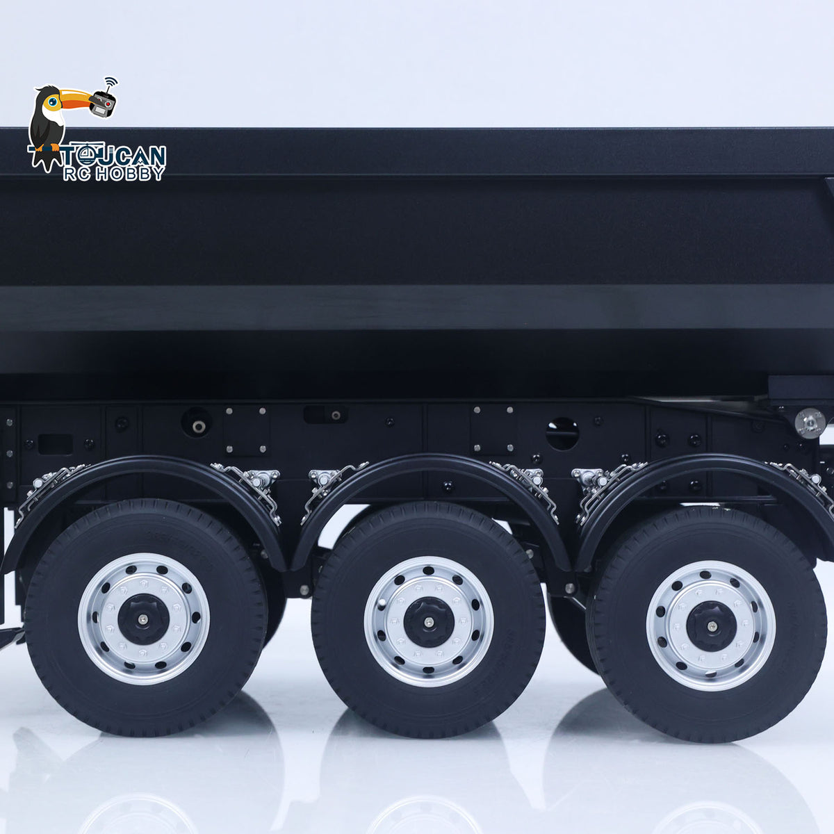 Fast Shipping Kabolite 1/14 Metal Remote Control 3Axles Electric Lifting Semi Trailer Dumper for RC Tractor Truck 770S 100 Battery Charger