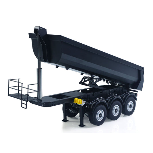 Fast Shipping Kabolite 1/14 Metal Remote Control 3Axles Electric Lifting Semi Trailer Dumper for RC Tractor Truck SC 770S 100 Battery Charger