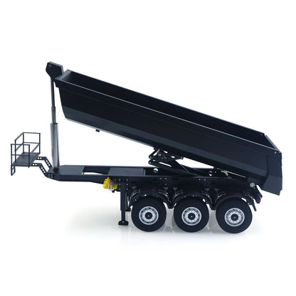 Fast Shipping Kabolite 1/14 Metal Remote Control 3Axles Electric Lifting Semi Trailer Dumper for RC Tractor Truck 770S 100 Battery Charger