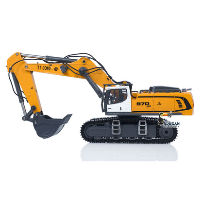 1/50 Electric RC Excavator K970 Remote Control Digger Construction Car Metal Bucket Tracks Lights Sounds Finished Model Toys