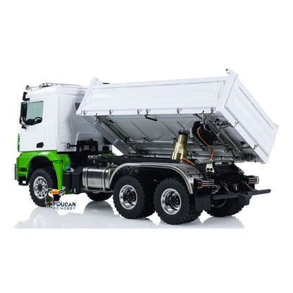 LESU 1/14 3 essieux 3 voies à bascule RC Dumper hydraulique Radio Batterie RTR