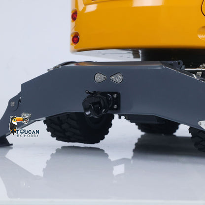 1:14 RC Hydraulic Wheeled Excavator LR914 8-ways Valve 4??4 Digger Engineering Vehicle RTR Axle Lock Upgrade Brushless Motor ESC
