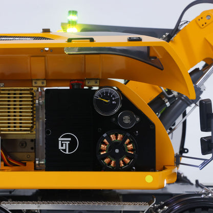 ONLY ONE US STOCK 1/14 RC Hydraulic Wheeled Excavator LR914 8-ways Valve RTR Metal Remote Control 4*4 Digger Model Axle Lock Flysky PL18EV Lite