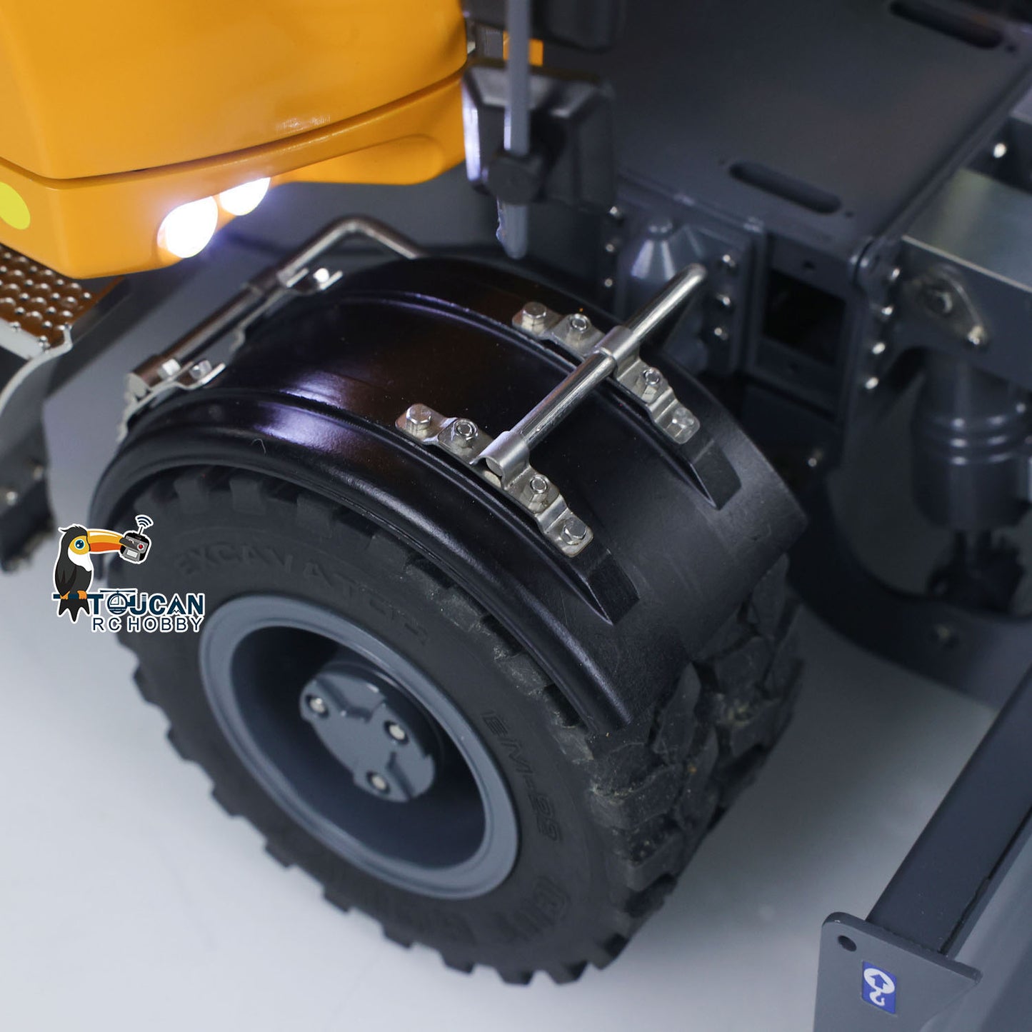 RC Hydraulic Full Dump Trailer for CUT Model 1/14 Remote Control Hydraulic Wheeled Excavator LR914 Engineering Vehicle Painted