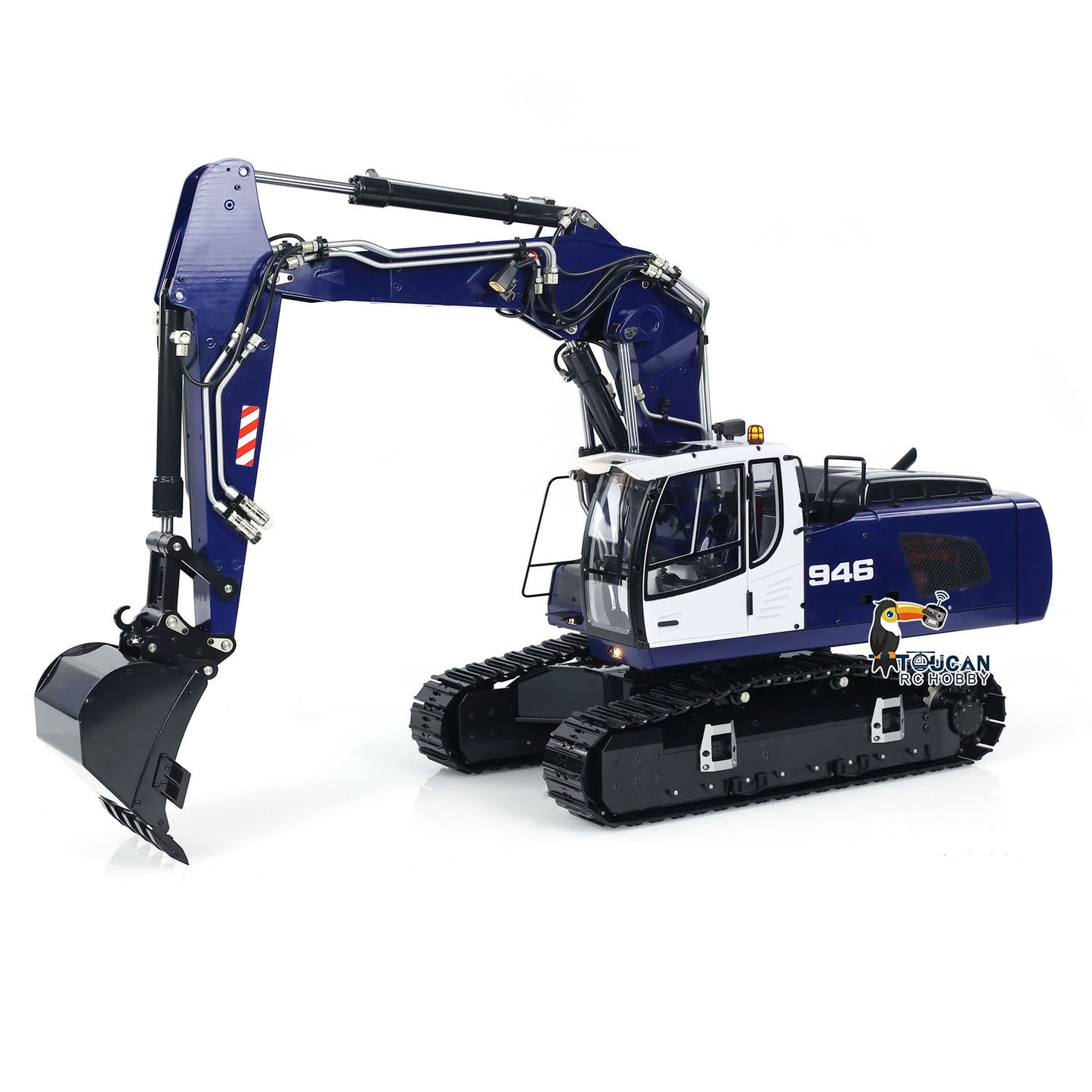MTM 1/14 946-3 RC 3 Arms Painted Assembled Metal Hydraulic ARTR Tracked Excavator Digger With Ripper Grab Tiltable Bucket