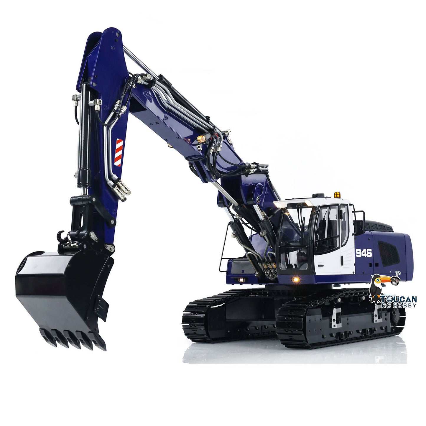 MTM 1/14 946-3 RC 3 Arms Painted Assembled Metal Hydraulic ARTR Tracked Excavator Digger With Ripper Grab Clamshell Bucket