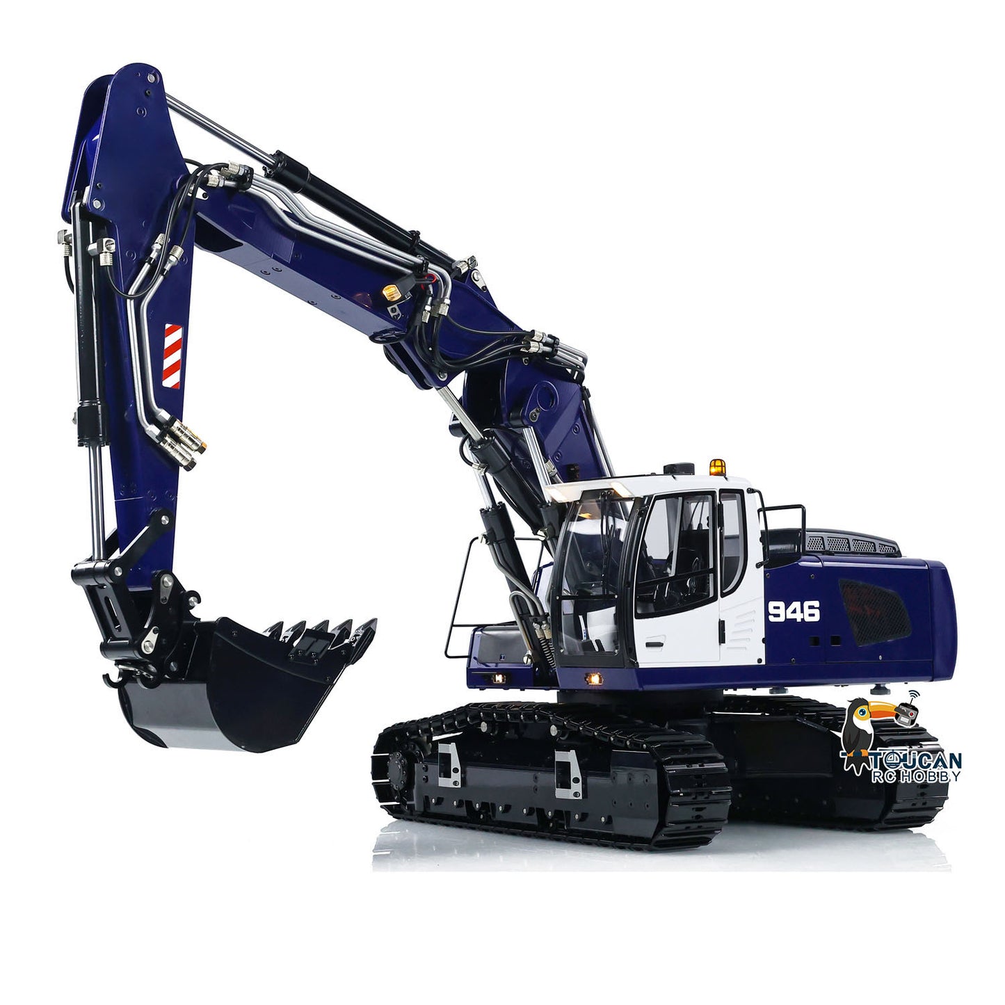 MTM 1/14 946-3 RC 3 Arms Painted Assembled Metal Hydraulic ARTR Tracked Excavator Digger With Ripper Grab Tiltable Bucket