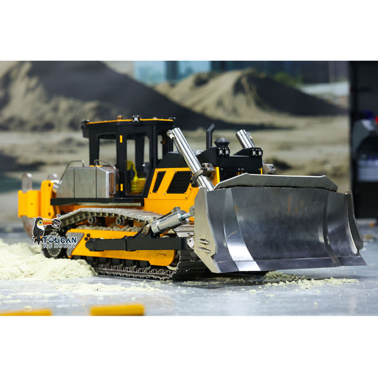 Metal 1/12 RC Hydraulic Bulldozer D155AX RTR Heavy Dozer Model 7 Way Valve 1.0L Oil Pump 5 Plows Radio Master TX15 Radio Battery