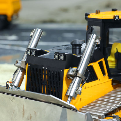 Metal 1/12 RC Hydraulic Bulldozer D155AX RTR Heavy Dozer Model 7 Way Valve 1.0L Oil Pump 5 Plows Radio Master TX15 Radio Battery