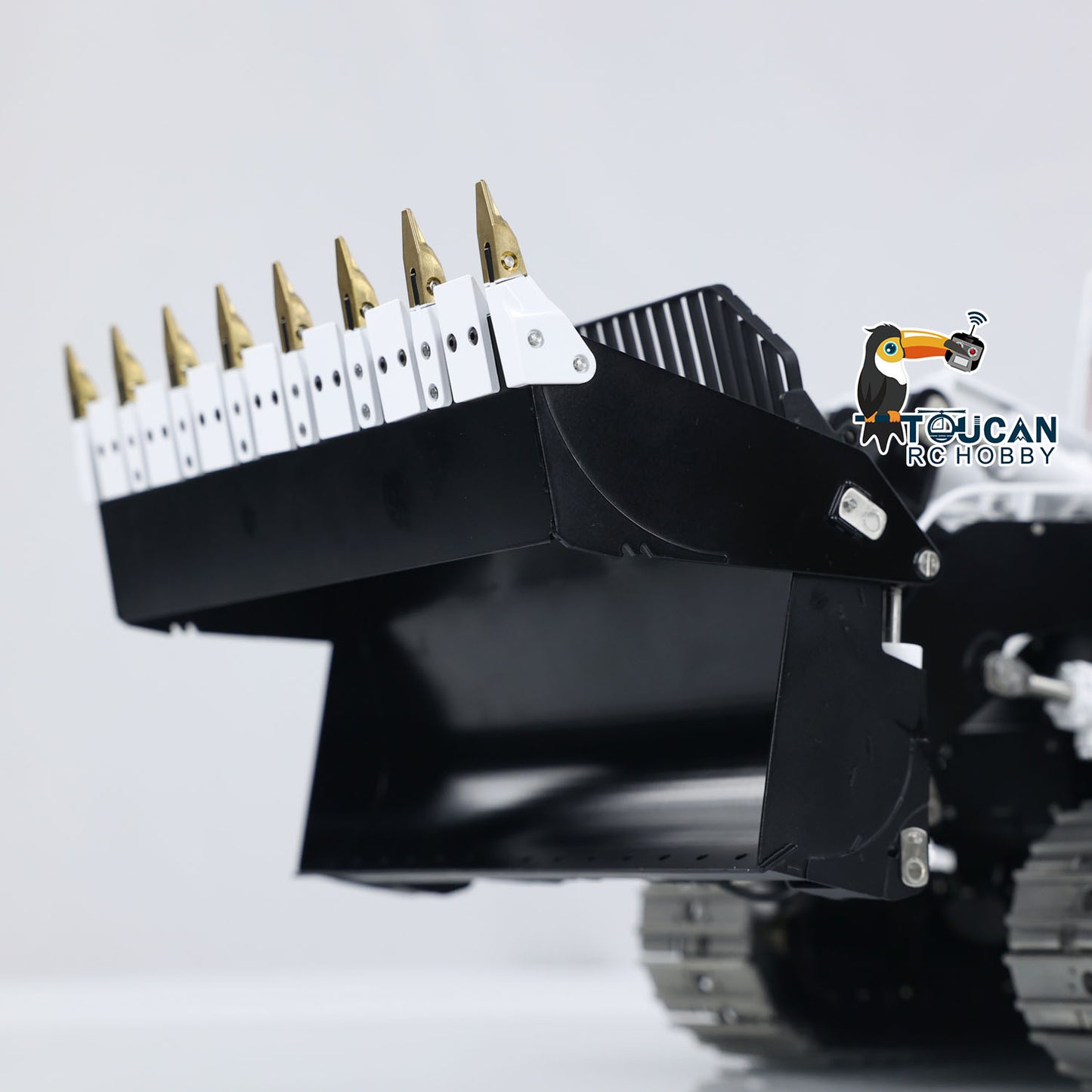 LESU 973K 1/14 Hydraulic RC Loader Upgrade Tracked Car Openable Bucket Rear Plow Model Light Sound B0024