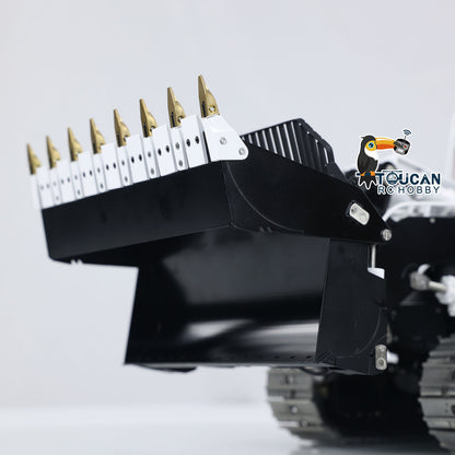LESU 973K 1/14 Hydraulic RC Loader Upgrade Tracked Car Openable Bucket Rear Plow Model Light Sound B0024