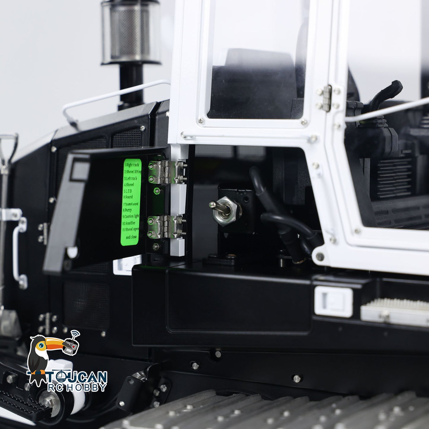 LESU 973K 1/14 Hydraulic RC Loader Upgrade Tracked Car Openable Bucket Rear Plow Model Light Sound B0024