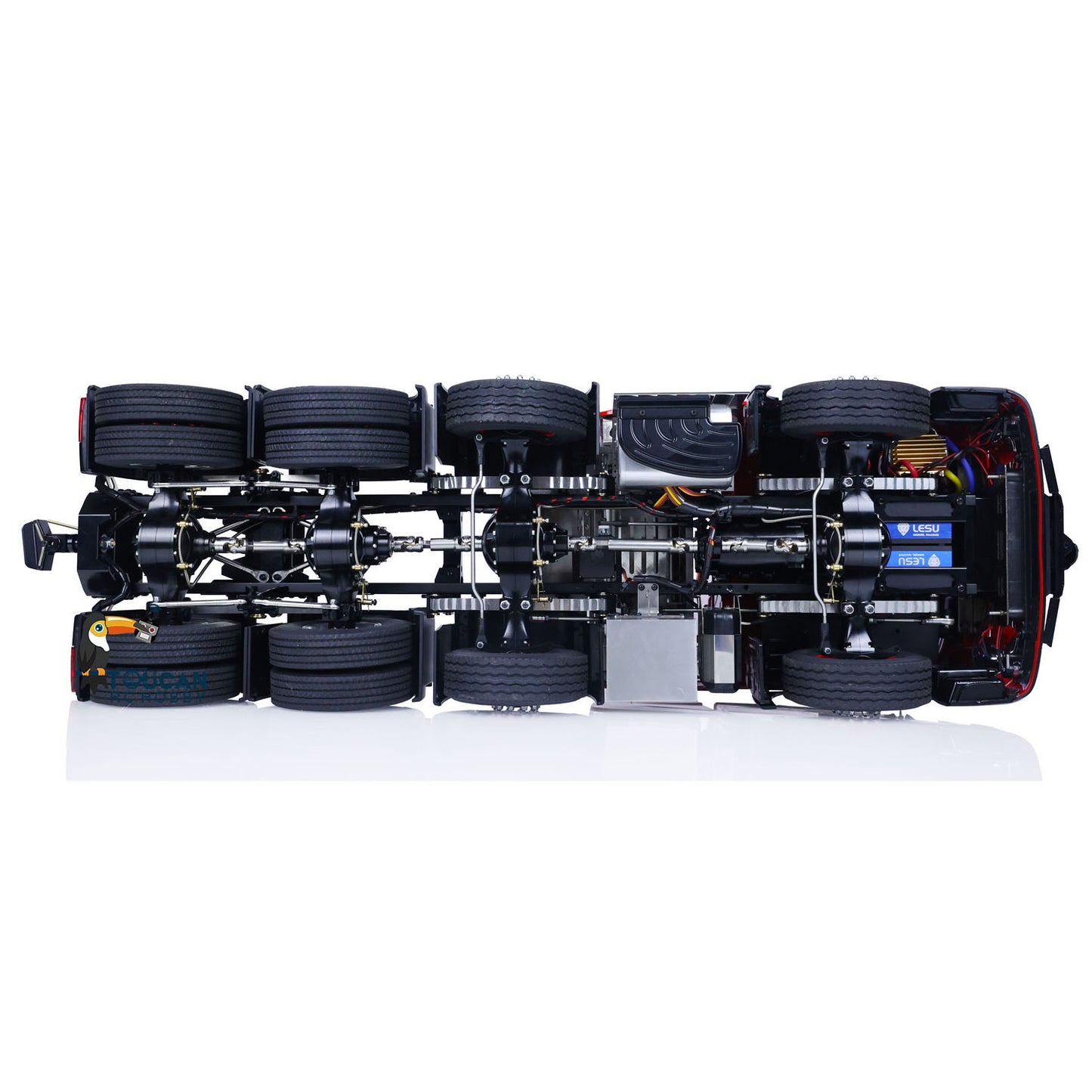 TOUCAN RC Tractor Trucks 1/14 8x8 Differential Lock Axles 3Speed Gearbox Metal Chassis TOUCAN BZ Cabin Lorry Cars Model