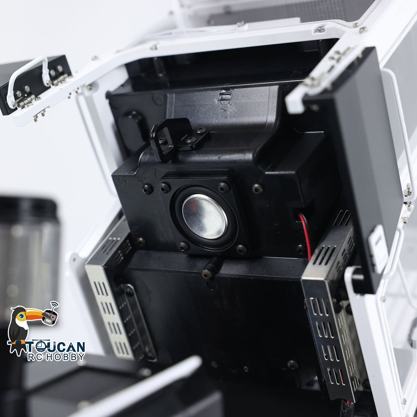 LESU 973K 1/14 Hydraulic RC Loader Upgrade Tracked Car Openable Bucket Rear Plow Model Light Sound B0024