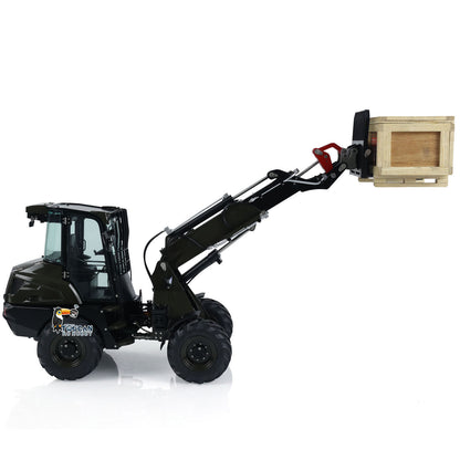 LESU 1/14 AT1050 RC Hydraulic Fork Truck Painted Telescopic Arm Loader Car Model