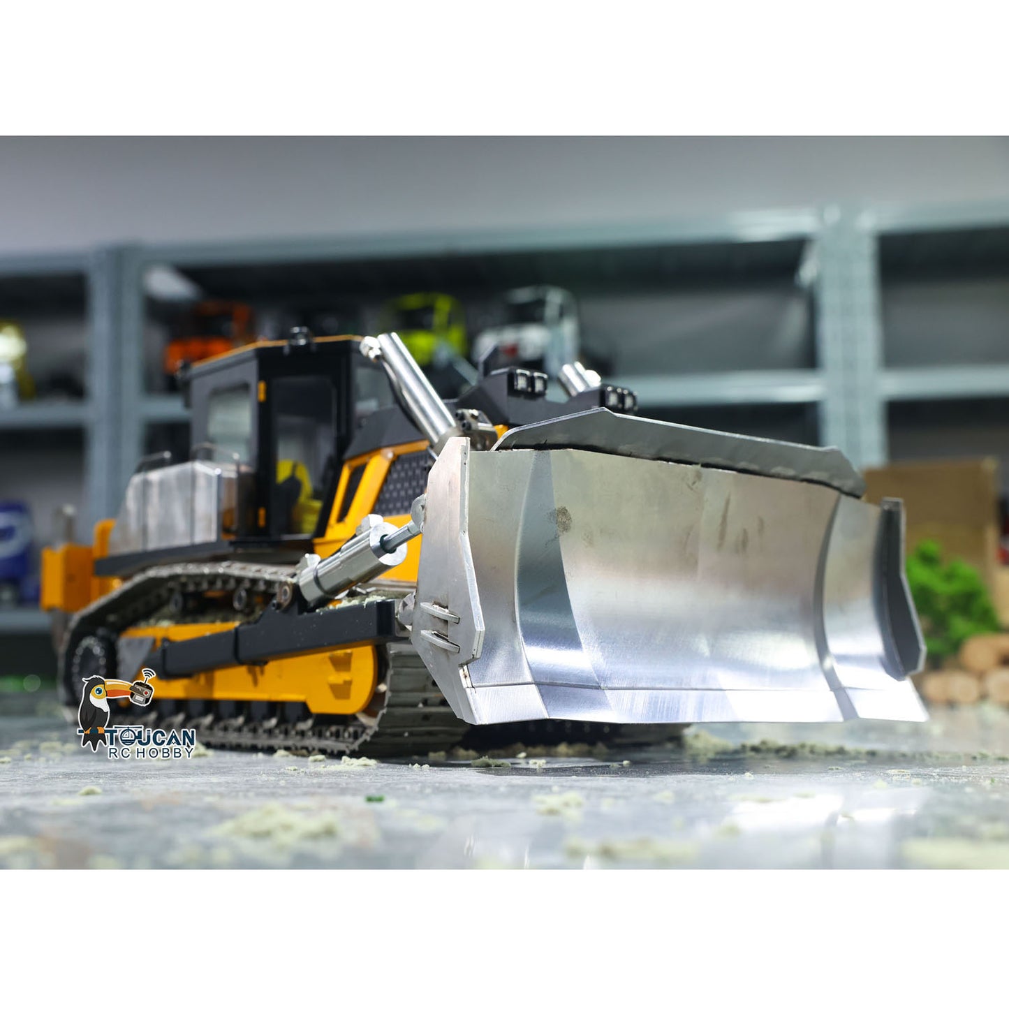 Metal 1/12 RC Hydraulic Bulldozer D155AX RTR Heavy Dozer Model 7 Way Valve 1.0L Oil Pump 5 Plows Radio Master TX15 Radio Battery
