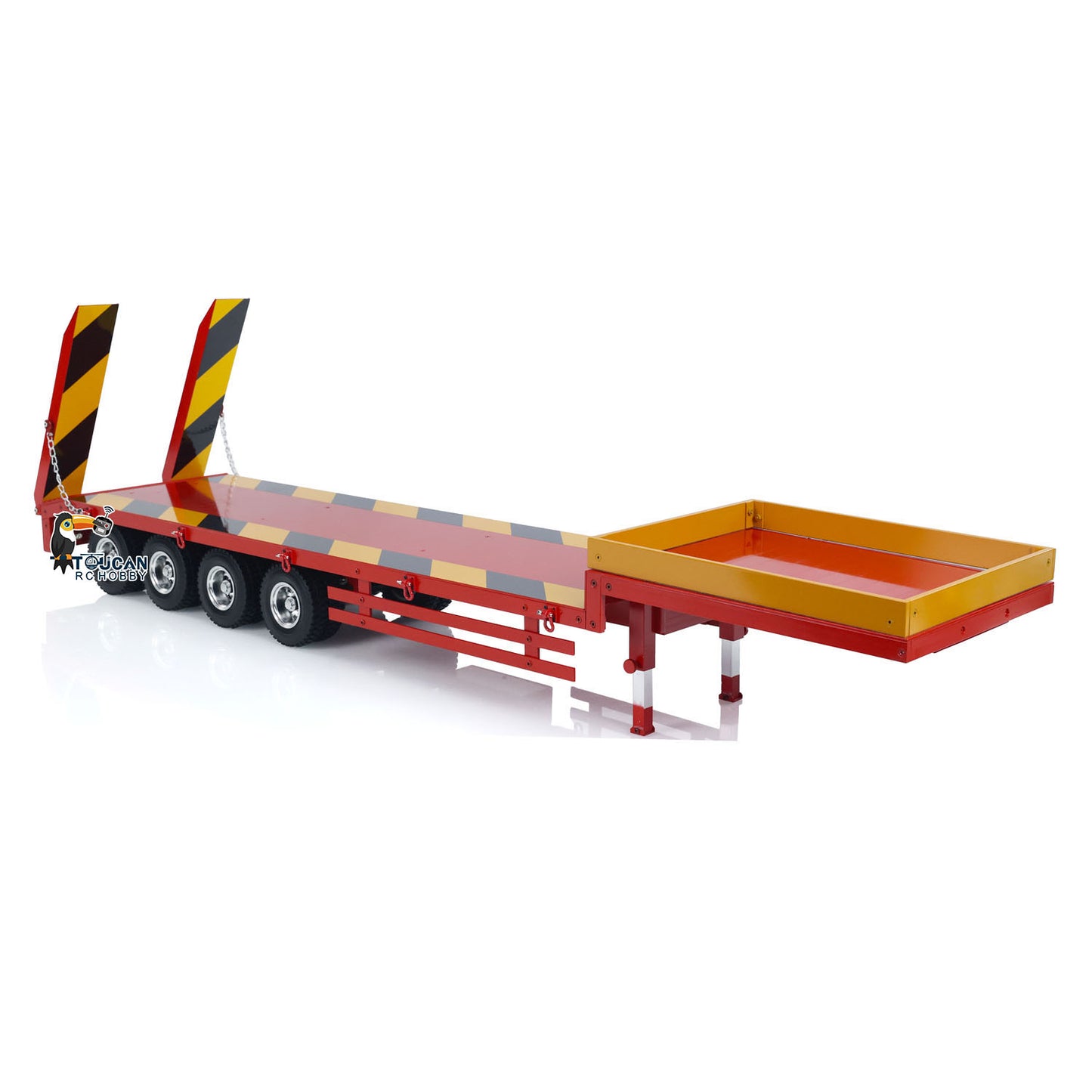 1/14 Metal 4-Axle Trailer Semi-trailer for RC Tractor Truck