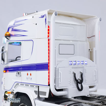 Camion tracteur RC 1/14 4x4 RTR Véhicule de transport Châssis métallique R730 Fumée 3 vitesses