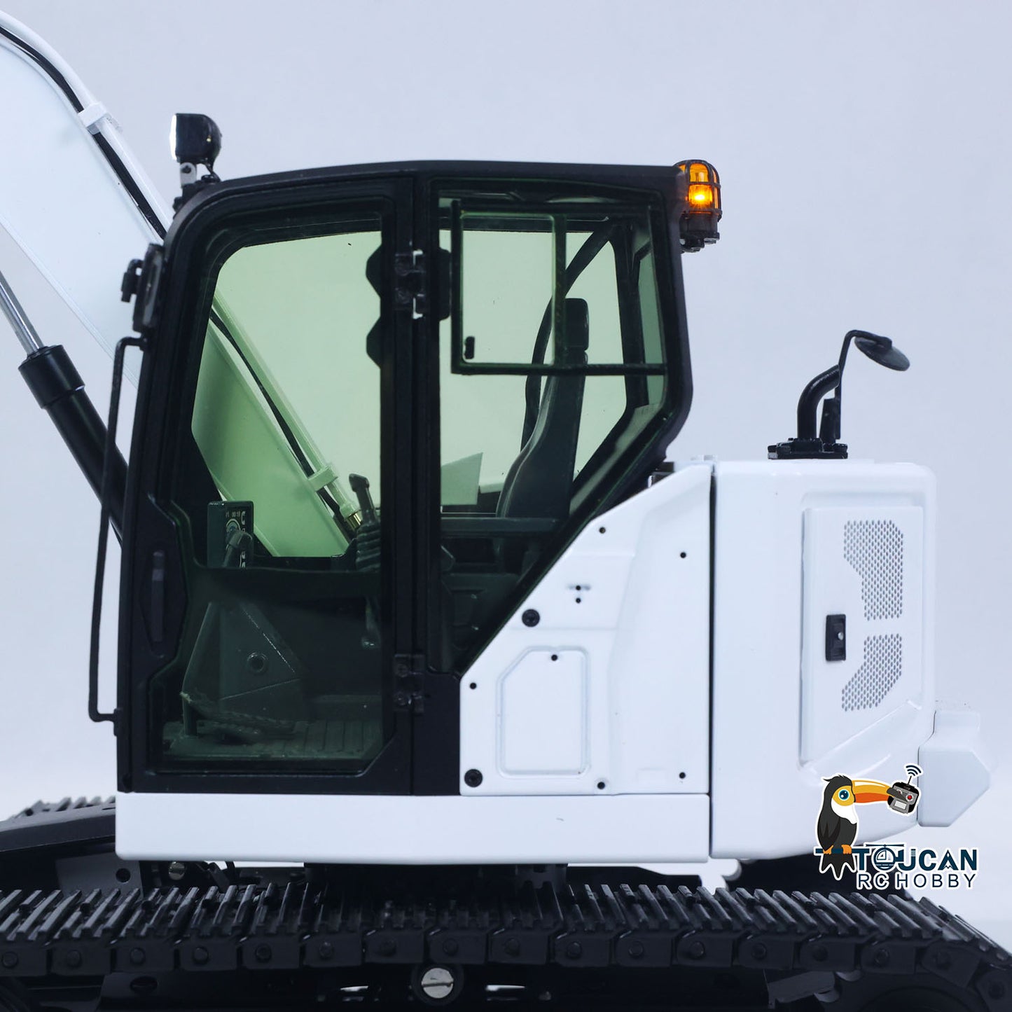 1/14 C308 RC Hydraulic Excavator 4 Valve Remote Control Construction Vehicle Extended Arm Brushless Motor No Sounds Charger