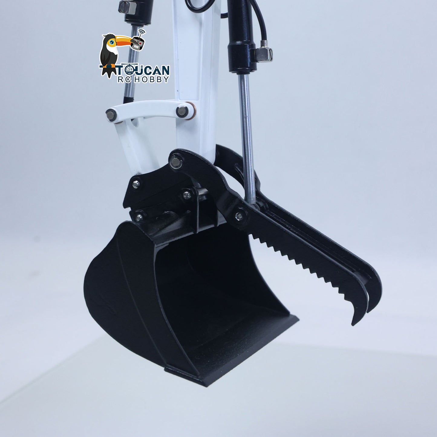 1/14 C308 RC Hydraulic Excavator 4 Valve Remote Control Construction Vehicle Extended Arm Brushless Motor No Sounds Charger