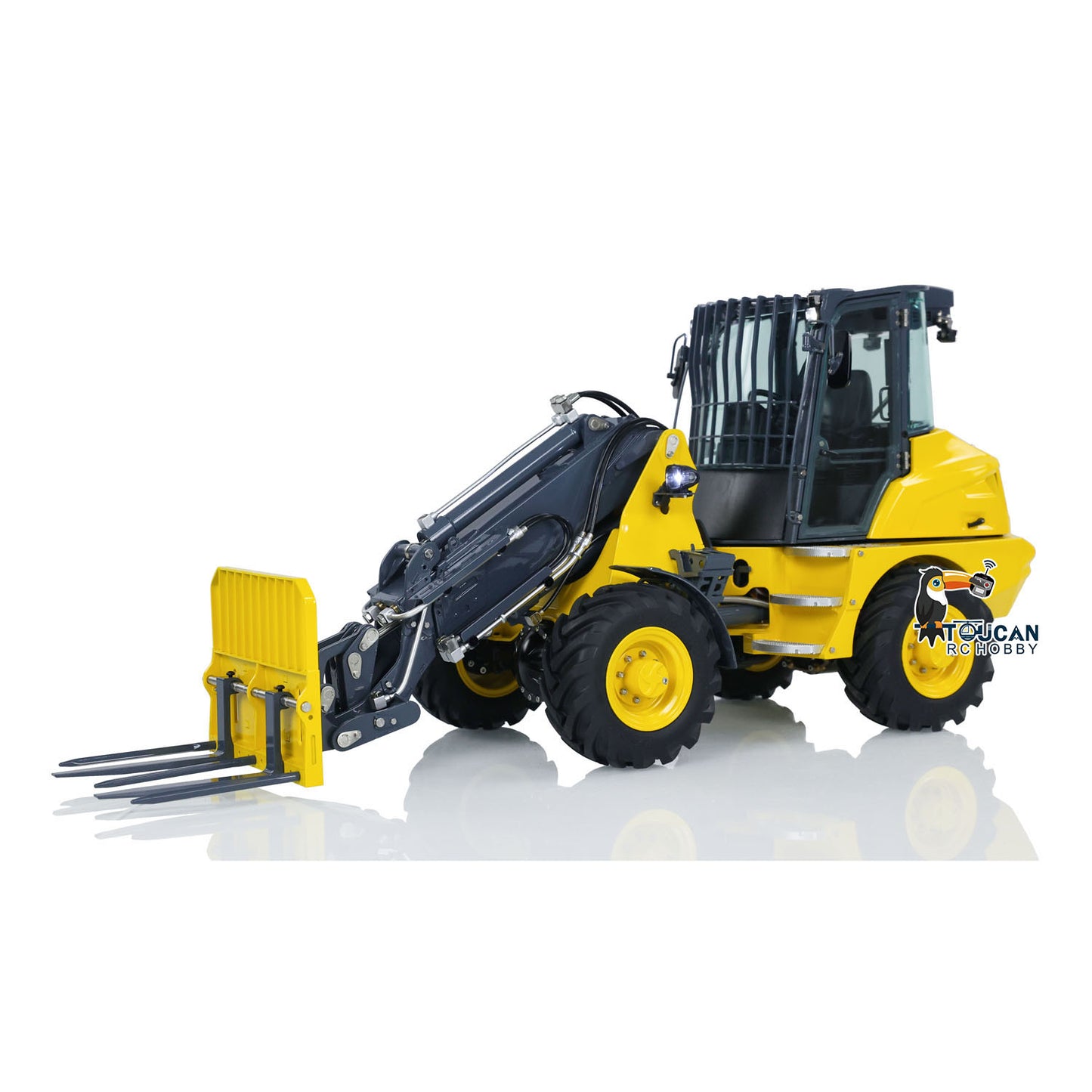 LESU AT1050 1:14 RC Hydraulic Fork Truck Metal Telescopic Arm Loader Car Assembled Model